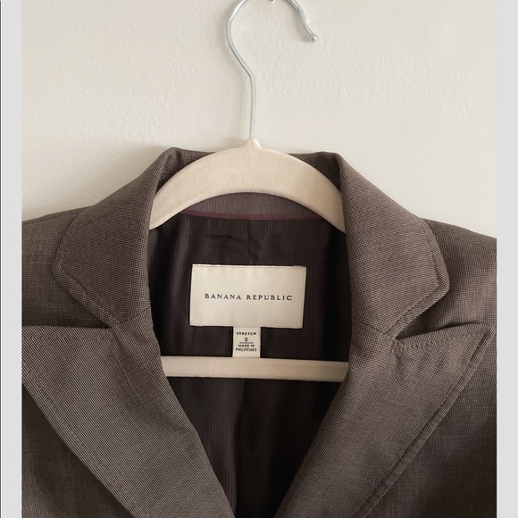 Banana Republic Blazer Jacket Long Sleeve Button Front  Brown. Size 0 - Picture 5 of 8
